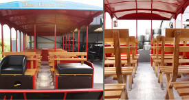 Custom made tram seats